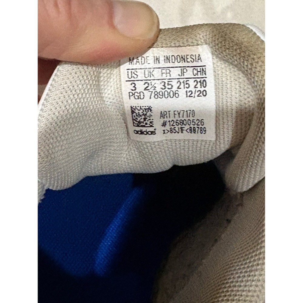 Adidas VL Court 2.0 Kids Sneakers White Red Blue FY7170 Size 3 US - Picture 6 of 7